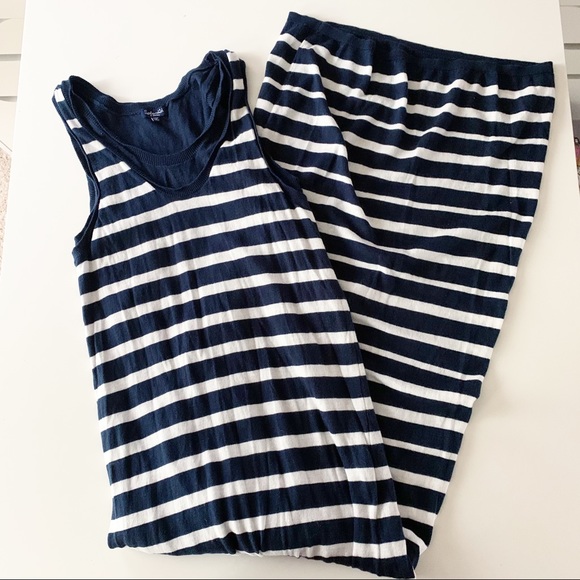 Splendid striped sleeveless maxi dress navy and white size XS - Picture 3 of 7